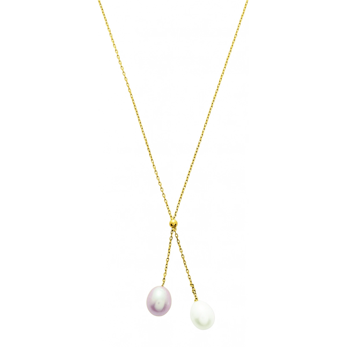 Necklace w. cult.FWpearl 18K YG - Size: 42  Lua Blanca  7506P.42