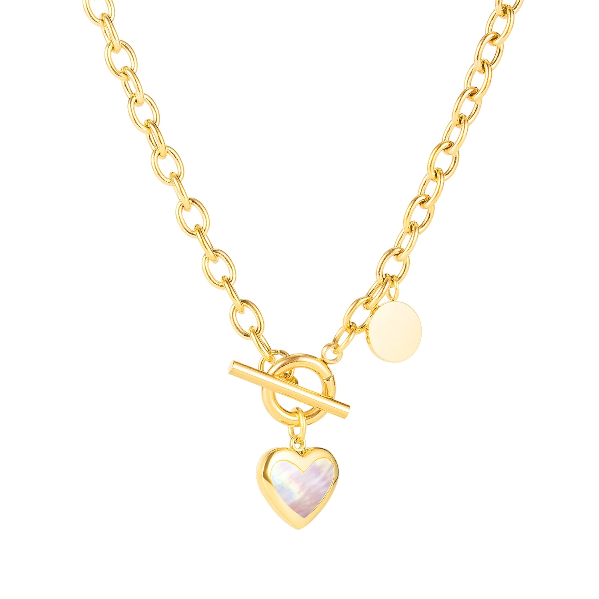 Collar Corazón Nácarado Baño Oro Hekka GX1795J