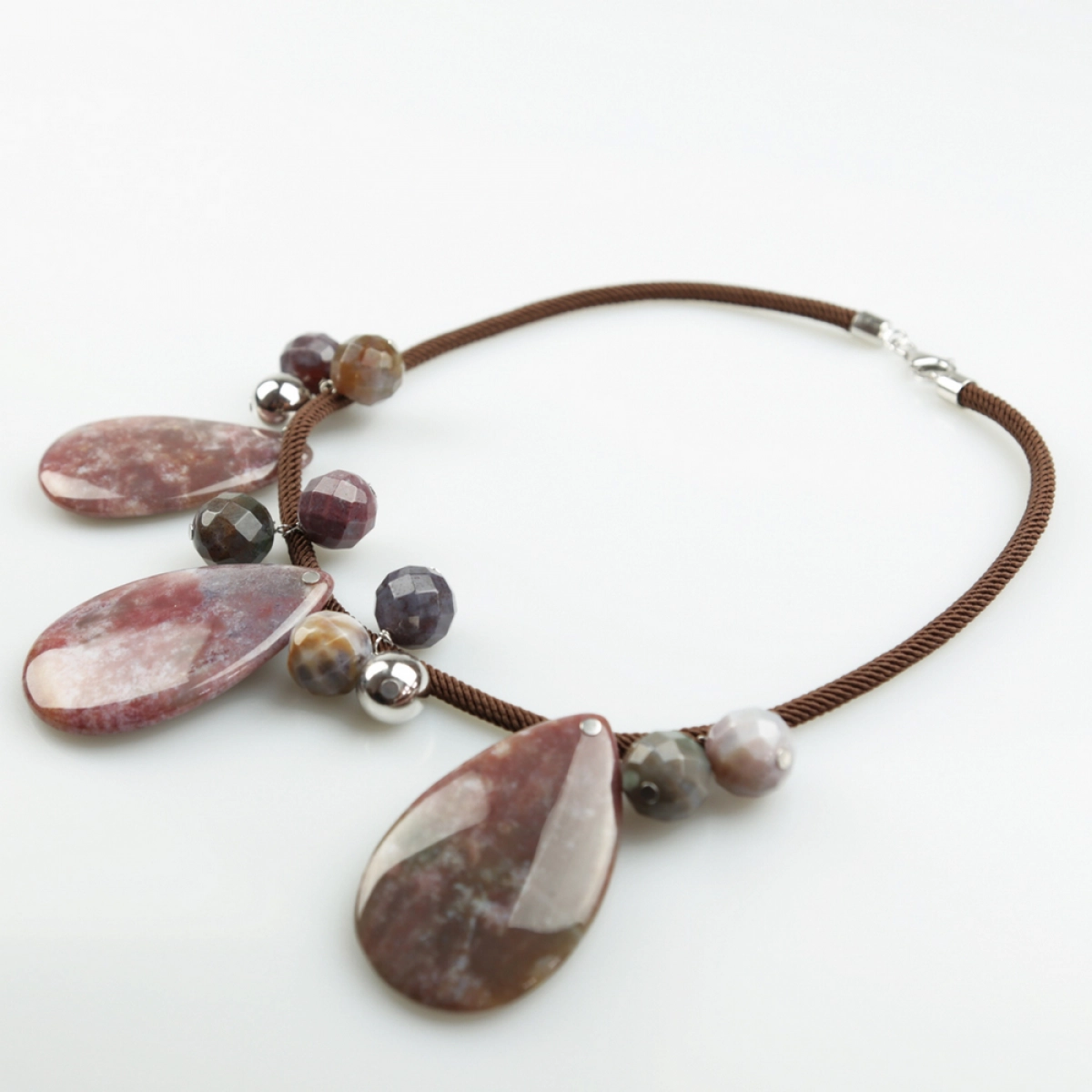 NECKLACE CORD AND AGATE INDIA PATRICIA GARCIA BUC260