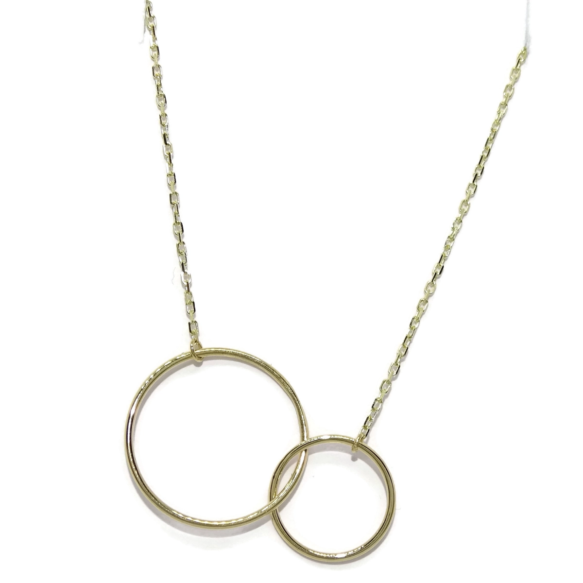 NECKLACE OF 18K YELLOW GOLD WITH 2 C�CIRCLES ALWAYS UNITED IN A CL�SICO REINVENTED. NEVER SAY NEVER