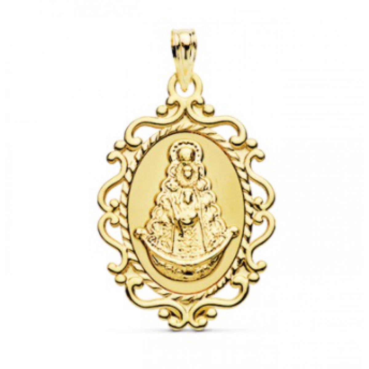 Collar medalla de oro virgen del Rocio  - Artesanal - alt1682