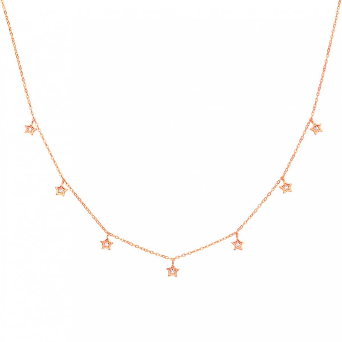 Collar Mía Star Bosel Plata Baño Oro Rosa Hekka PN0151-GR