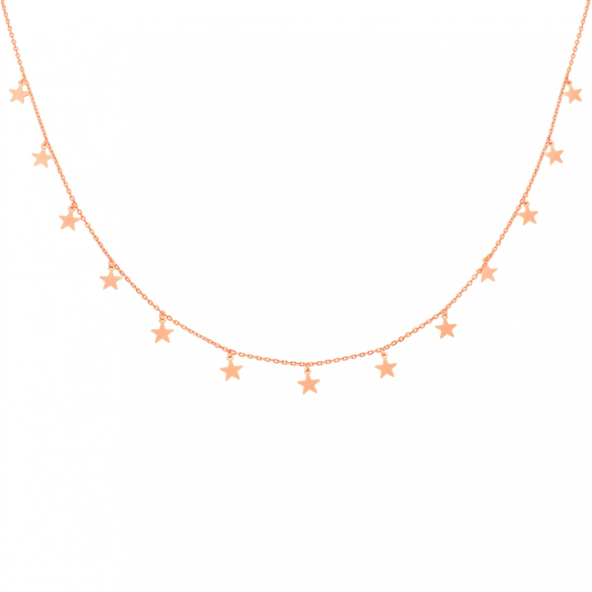Collar Multi Star Pendant Plata Baño Oro Rosa Hekka 2200228-GR