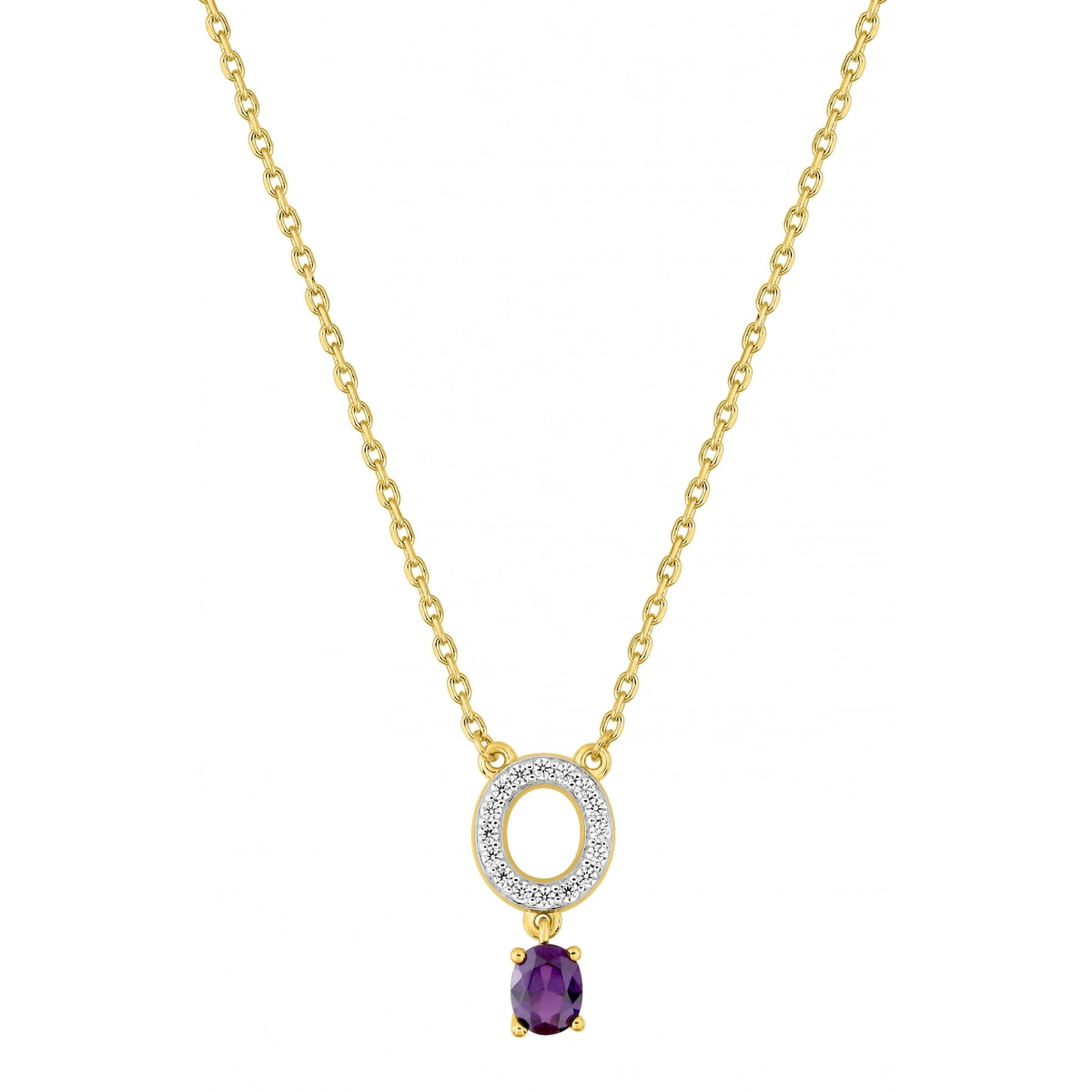 Collar oz.violet+bl chapado en oro rh Lua Blanca 255921.5.0