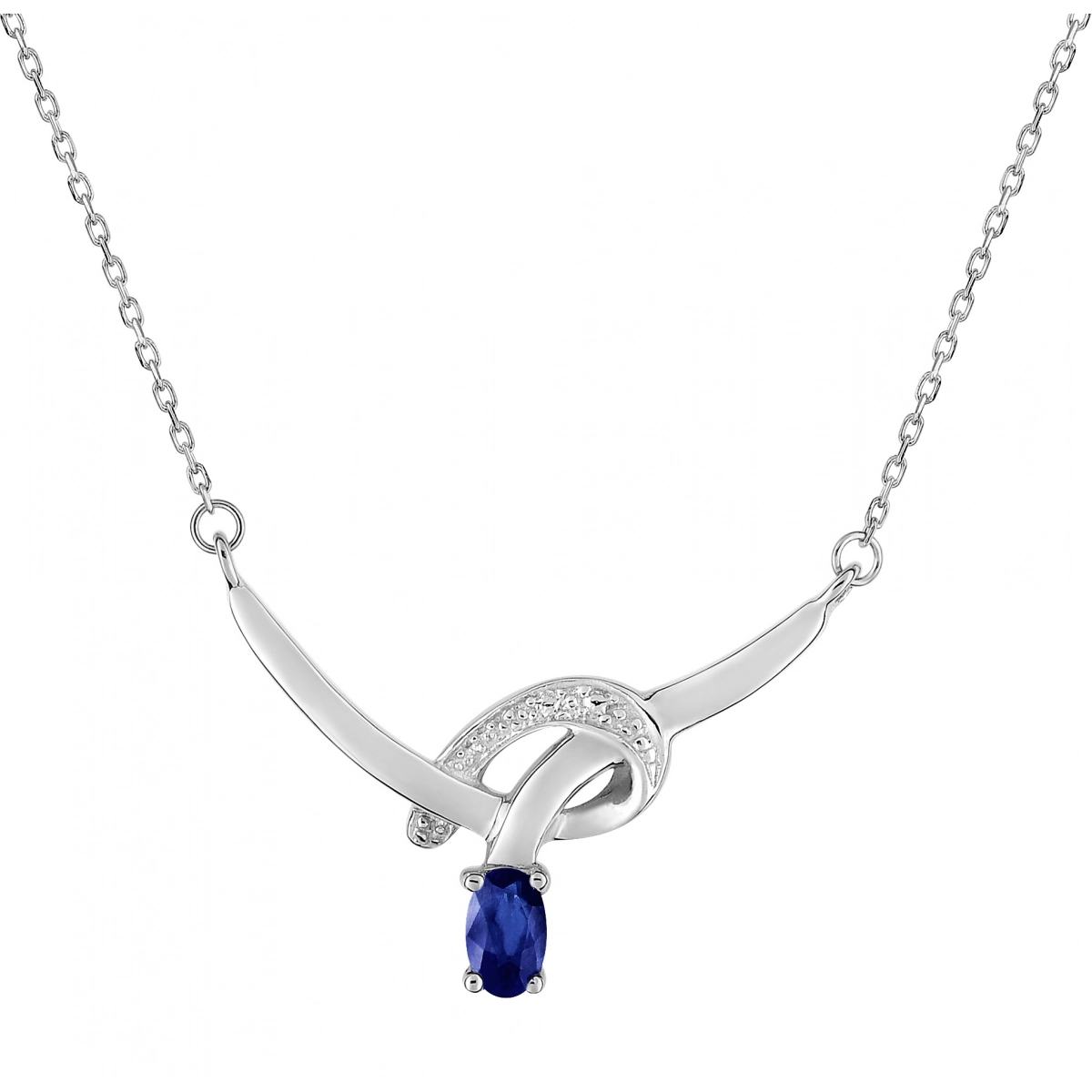 Necklace Sapphire 9K WG - Size: 42  Lua Blanca  39303.S1.42