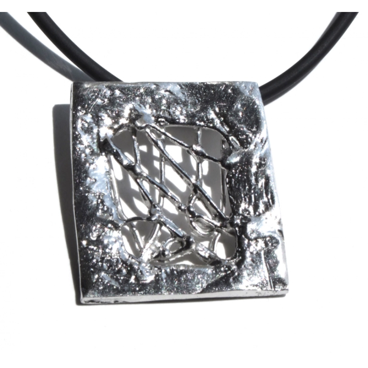 Pendant in silver, the slides collection. 4.5 x 4 cm FP C31 - P Fili Plaza FP C31-P