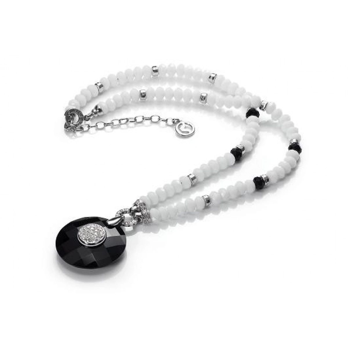 NECKLACE CHOKER VICEROY ONYX AND AGATES 1066C000-90