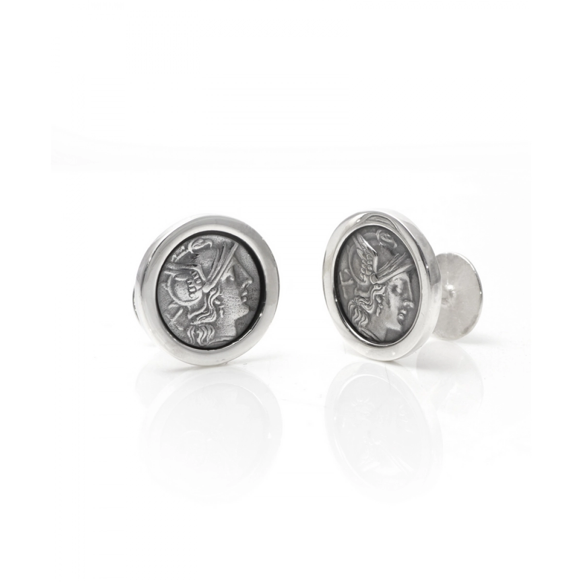 CUFFLINKS ARE STERLING SILVER, ROMAN COIN WITH SATIN FINISH AND BRIGHTNESS. CRESBER To Sara