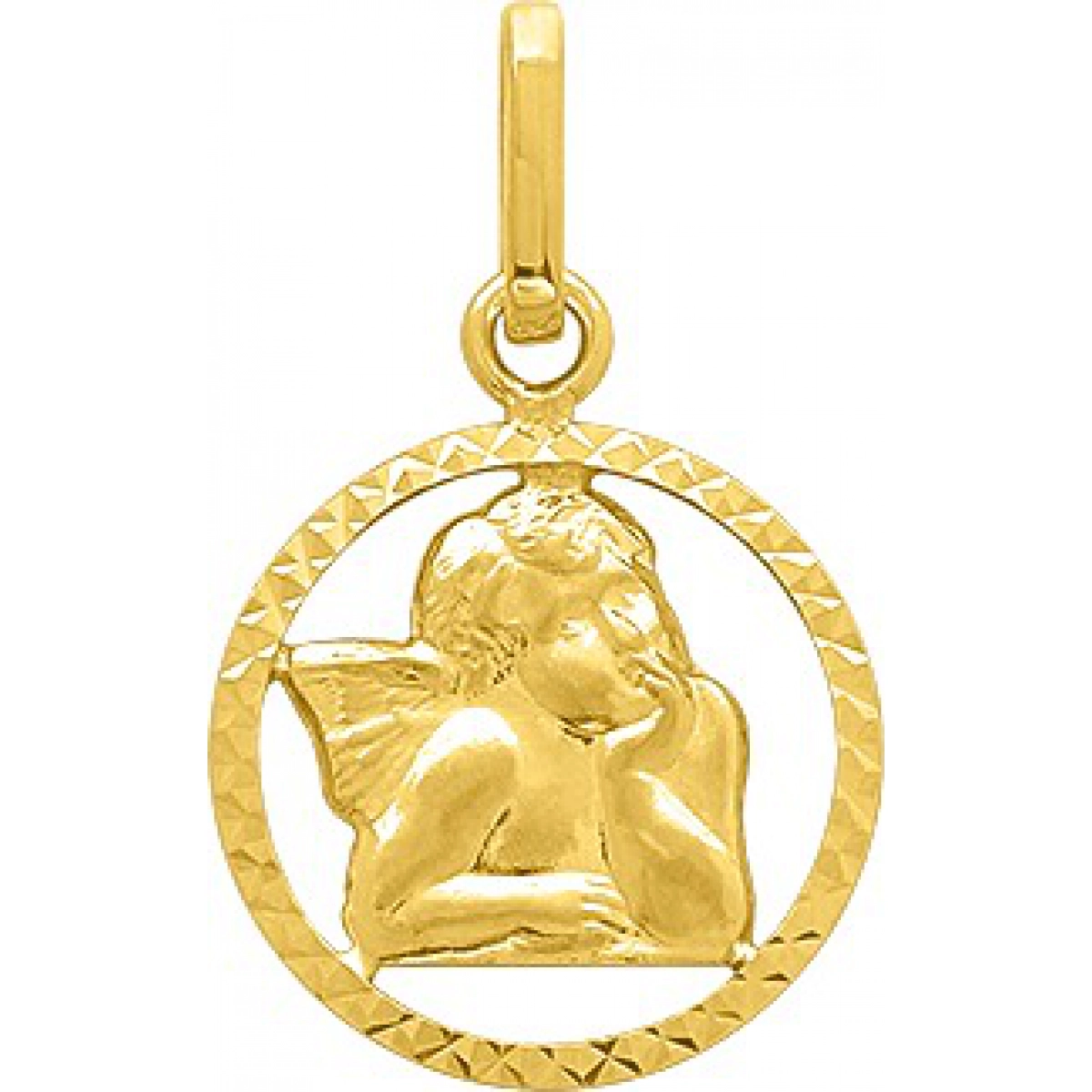 Médaille ange or375j Lua Blanca  0M54238 