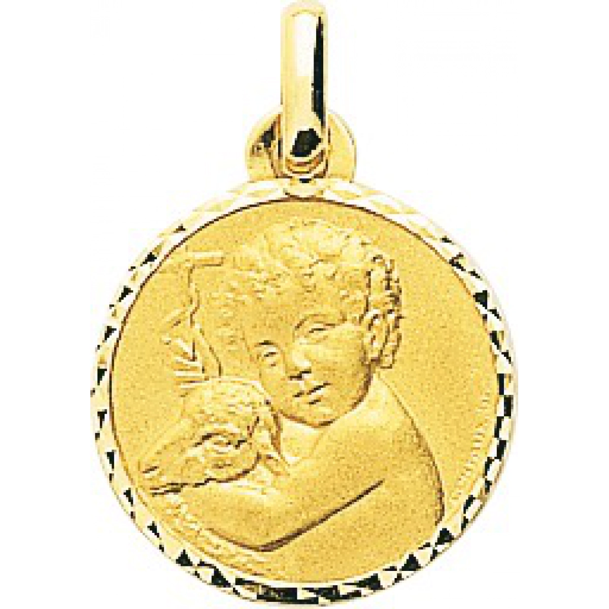Medalha anjo 18Kt Ouro amarelo 20405 Lua blanca 20405.0