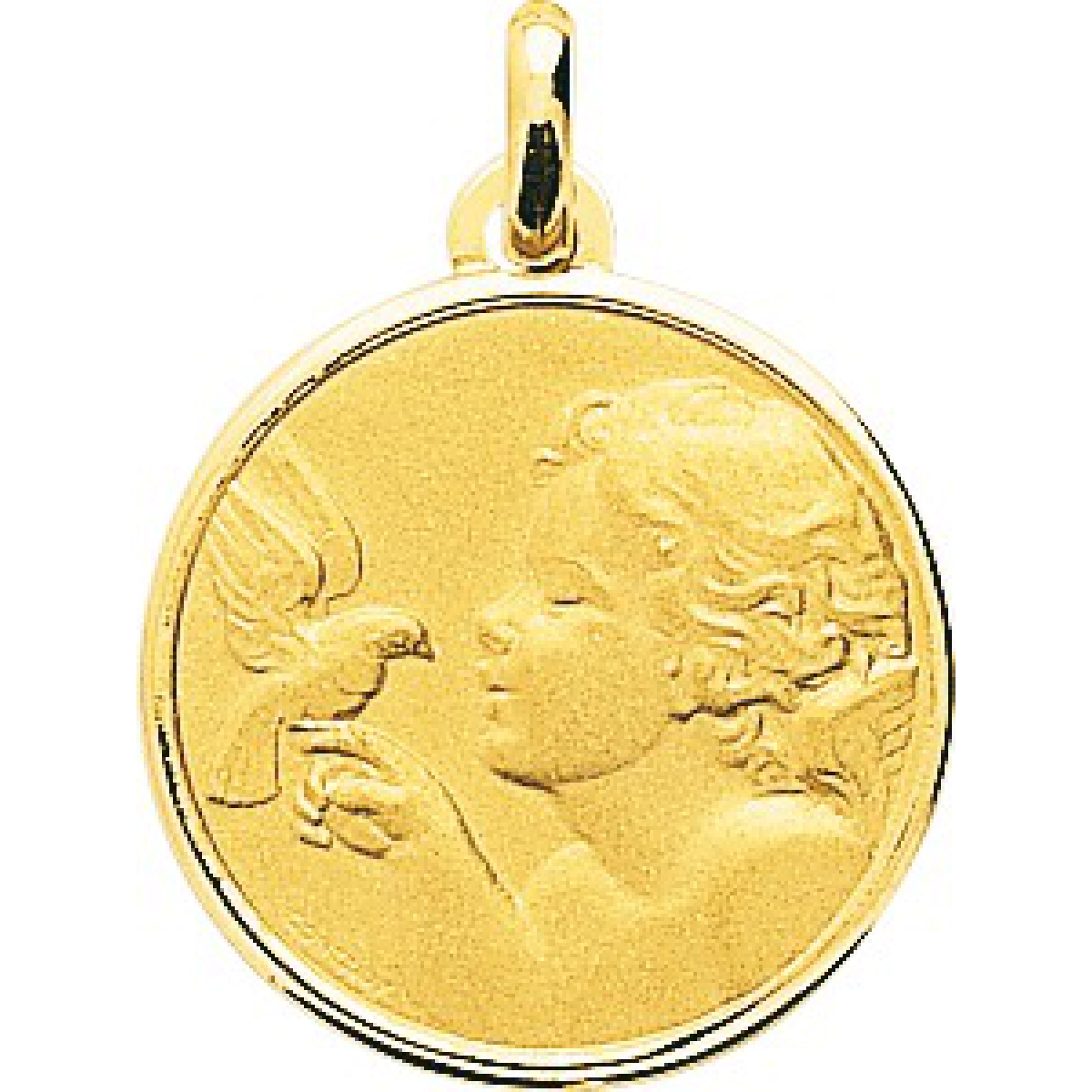 Medalha anjo 18Kt Ouro amarelo 20425 Lua blanca 20425.0