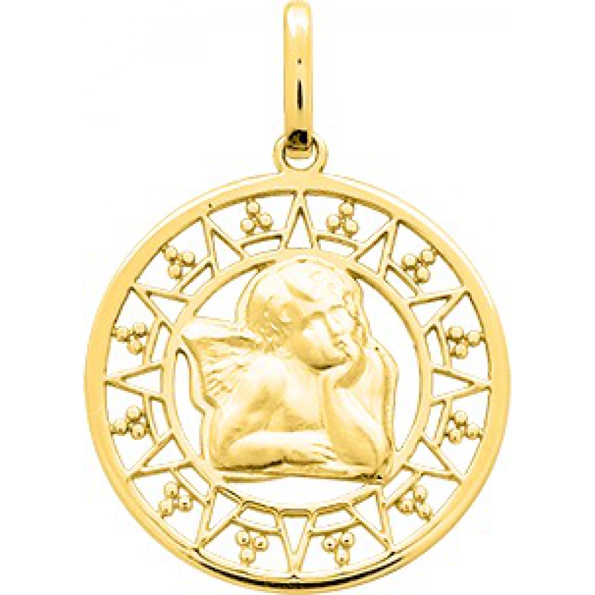 Médaille ange or750j Lua Blanca  20869.0