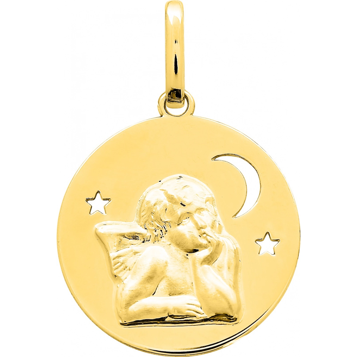 Medal 'angel' 18K YG Lua Blanca  20873.0