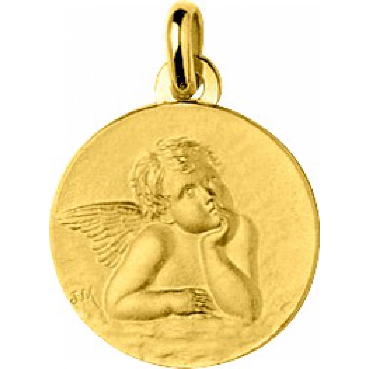 Medal  angel  18K YG  Lua Blanca  38916.0