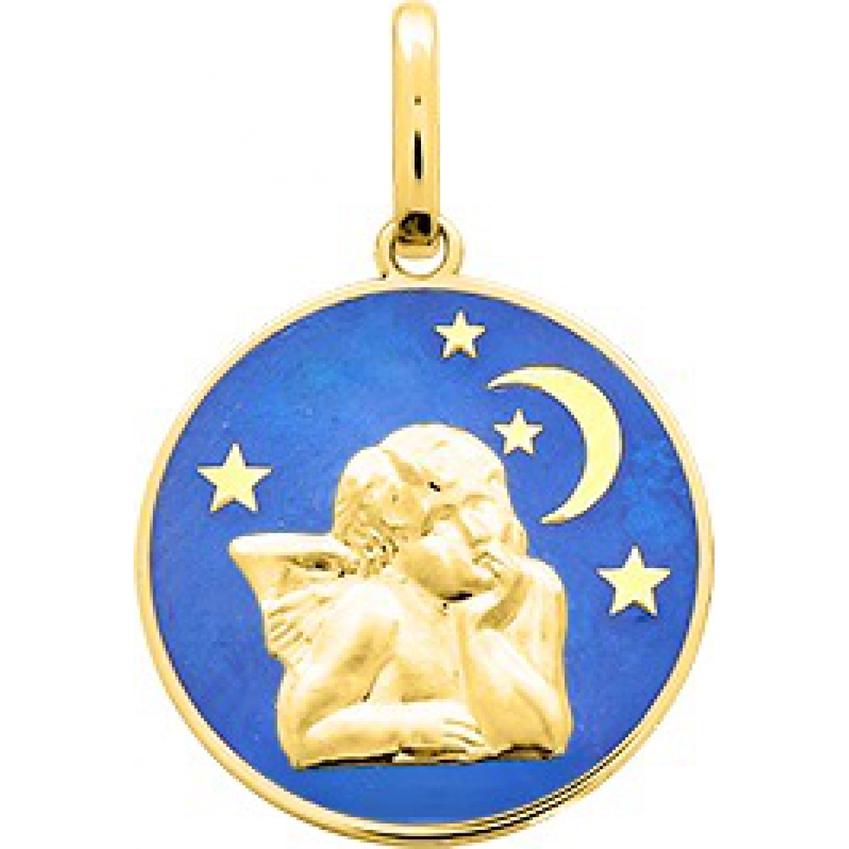 Medalha anjo 18Kt Ouro amarelo Lua Blanca 32119.0 - 