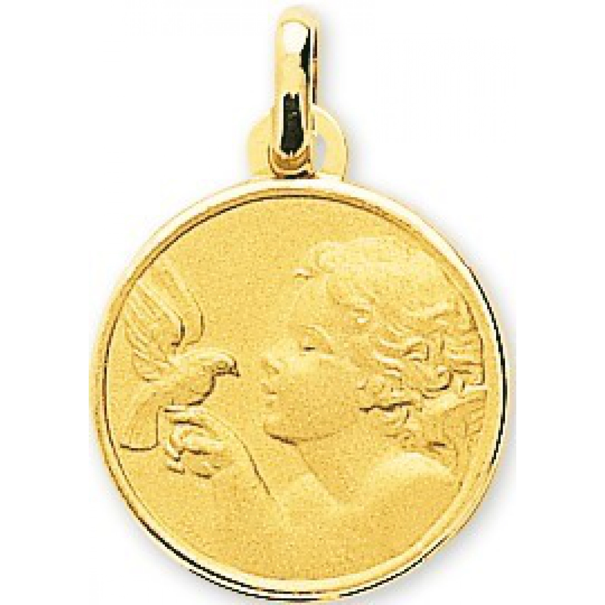 Medalha anjo 9Kt Ouro amarelo 660111 Lua blanca 660111.0