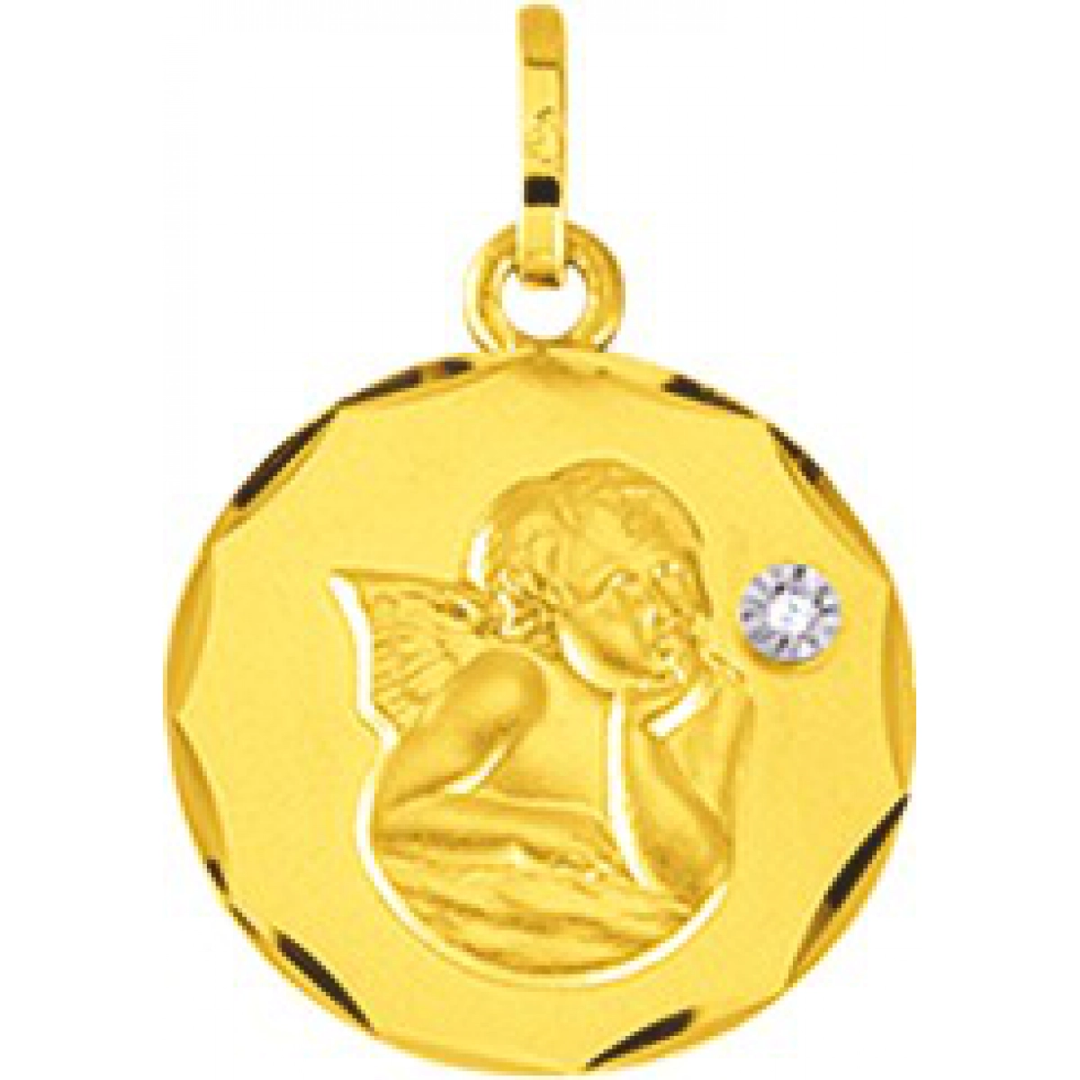 Medal w. diam 0.004ct 18K YG  Lua Blanca  20714B.0