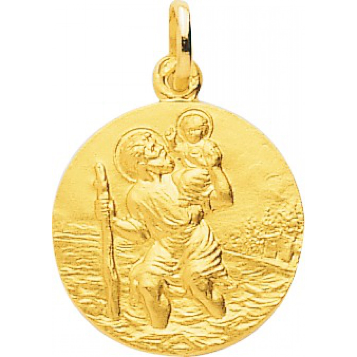 Médaille St-Christophe or750j  Lua Blanca  20068.0