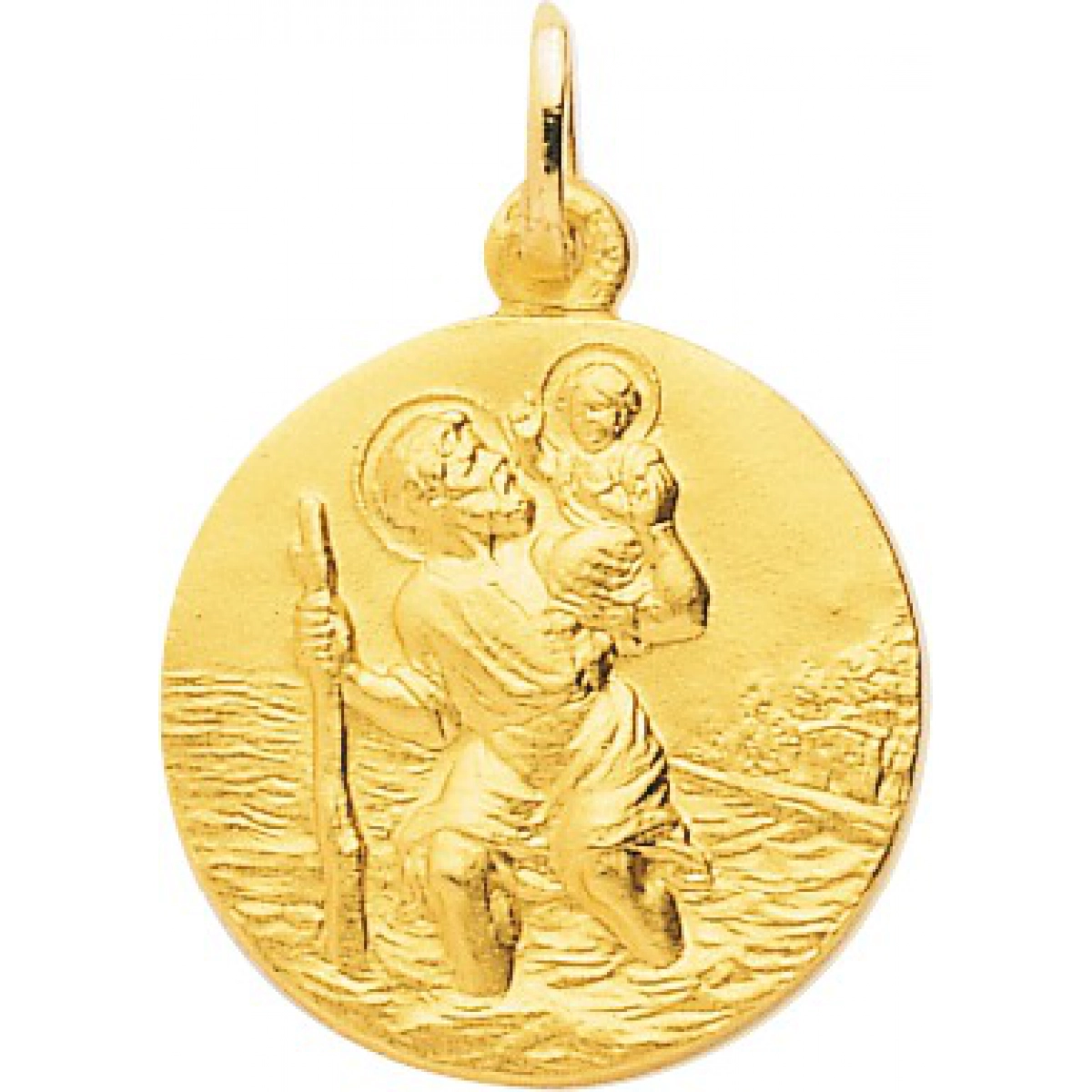 Médaille St-Christophe or750j  Lua Blanca  20069.0