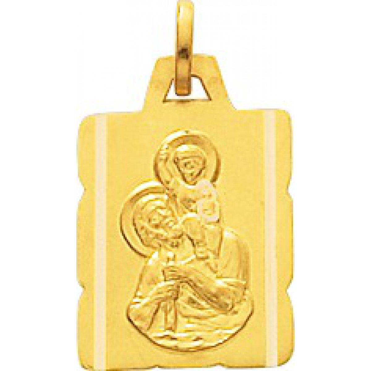 Medalha  São Cristovão 9Kt Ouro amarelo 9K20729 Lua blanca 9K20729.0