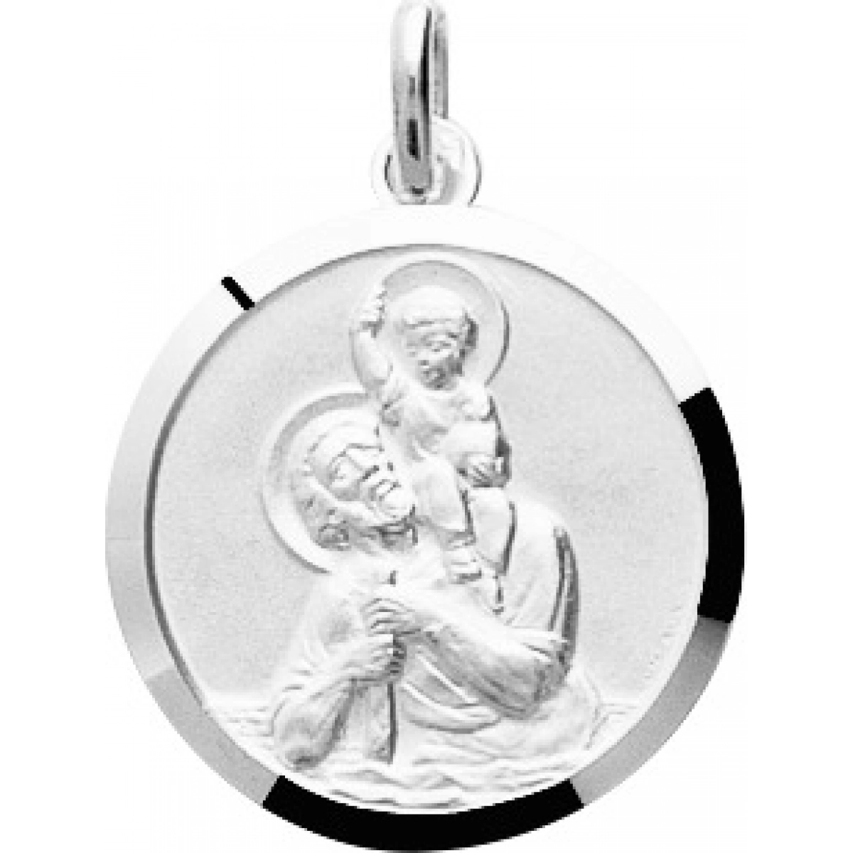 Medal  St Christophe  rh925 Silver  Lua Blanca  306081.0