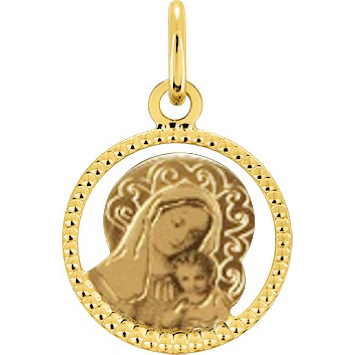 Médaille vierge or375j Lua Blanca  0M54359