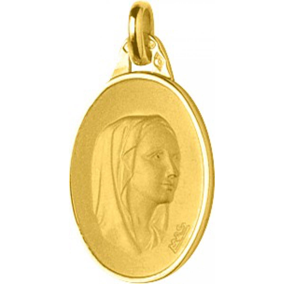 Medalha virgem 18Kt Ouro amarelo 25519 Lua blanca 25519.0