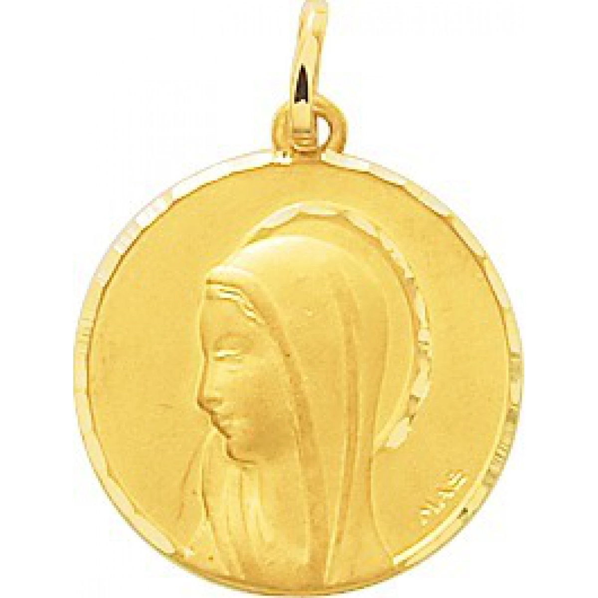 Medalha virgem 9Kt Ouro amarelo 660081 Lua blanca 660081.0