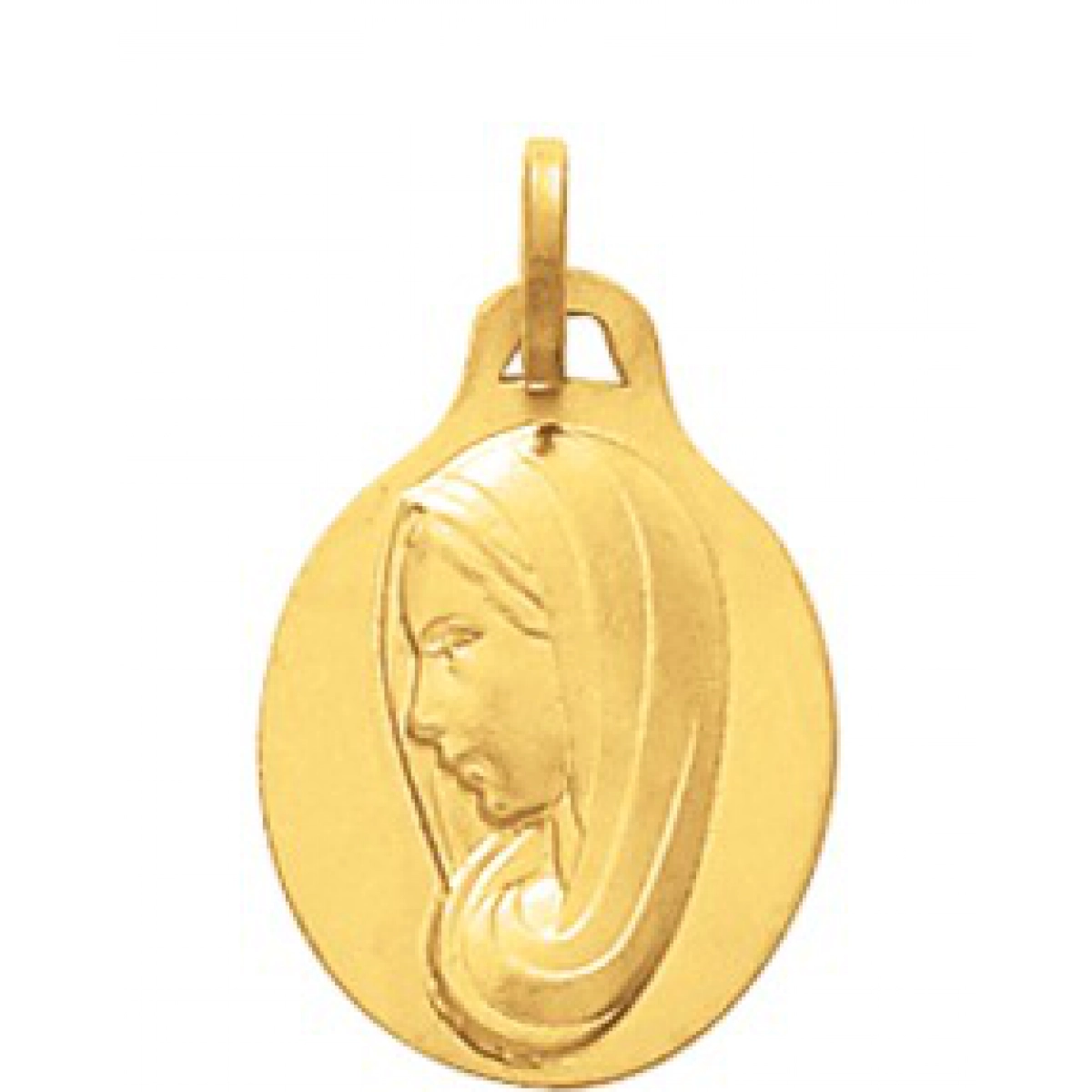 Medalha Virgem banhado a ouro 136189 Lua blanca 136189.0
