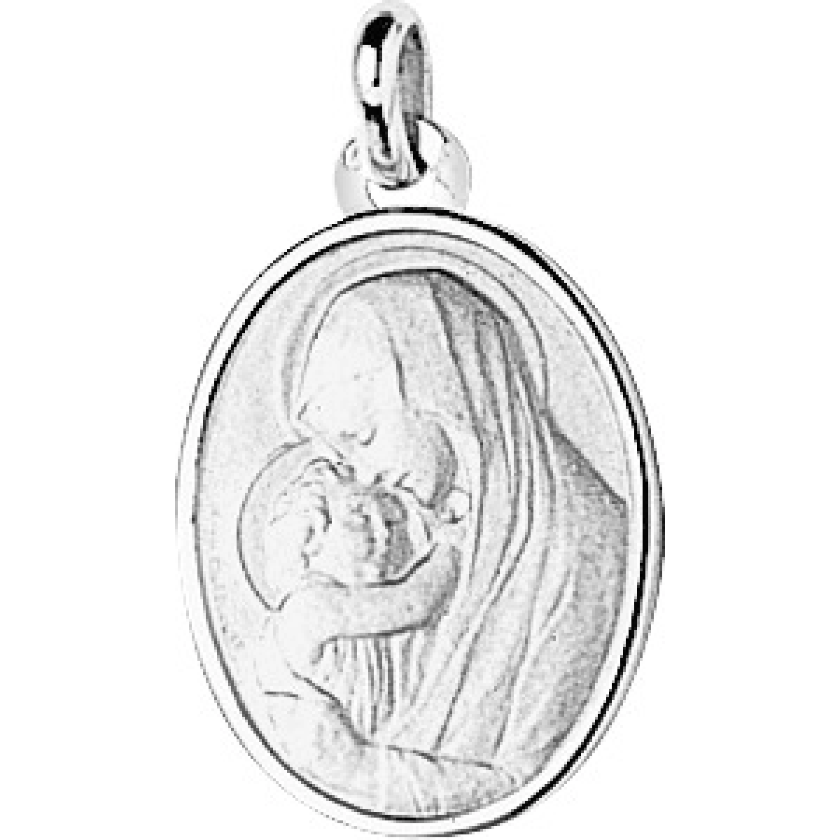 Médaille vierge à l'enfant or750b  Lua Blanca  35419G.0
