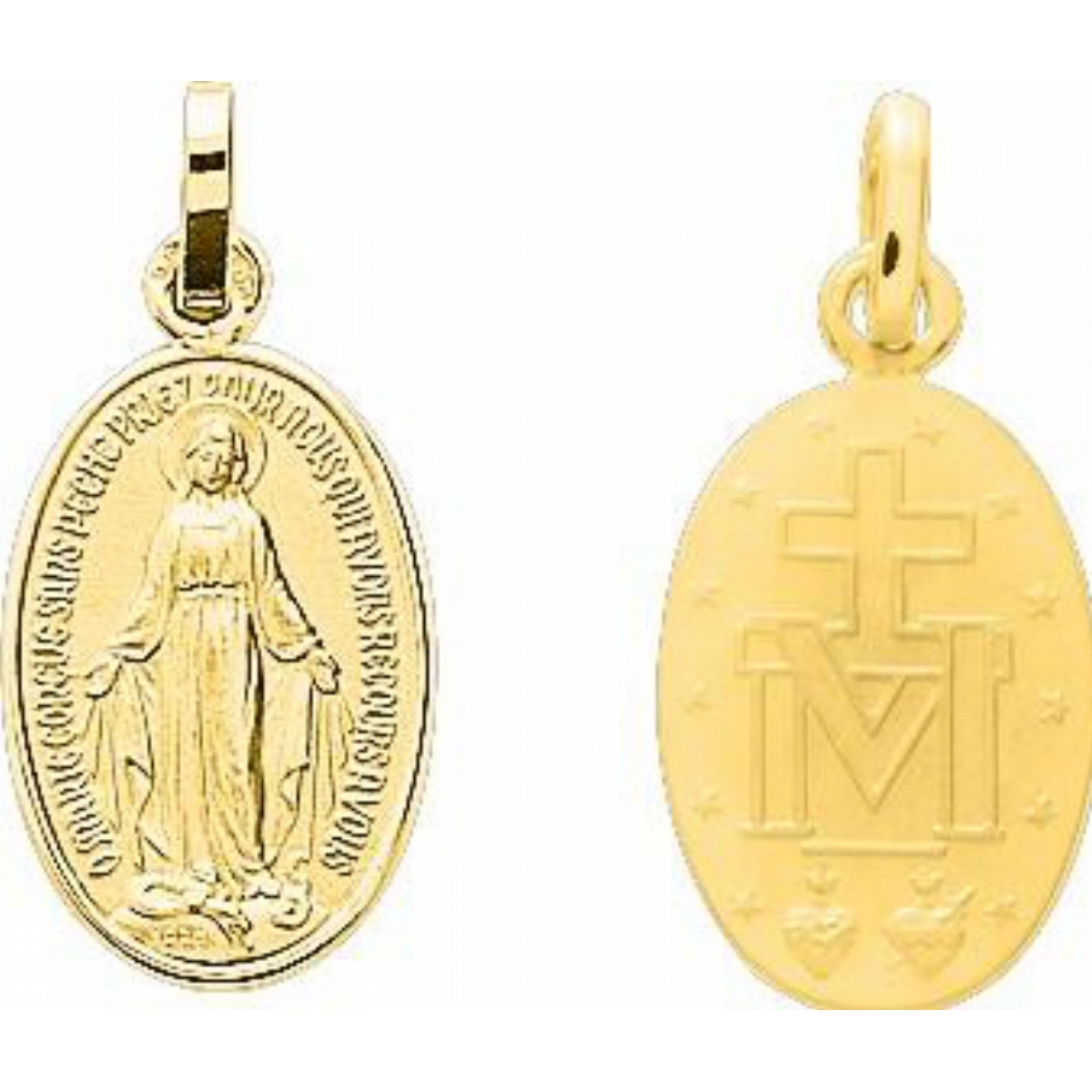 Medalla virgen miraculeuse chapado en oro Lua Blanca 259696.0