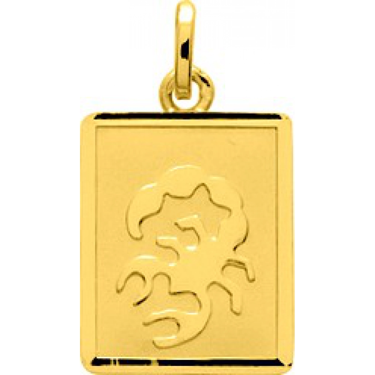 Medalha zodíaco Escorpião 18Kt Ouro amarelo 73227 Lua blanca 73227.0