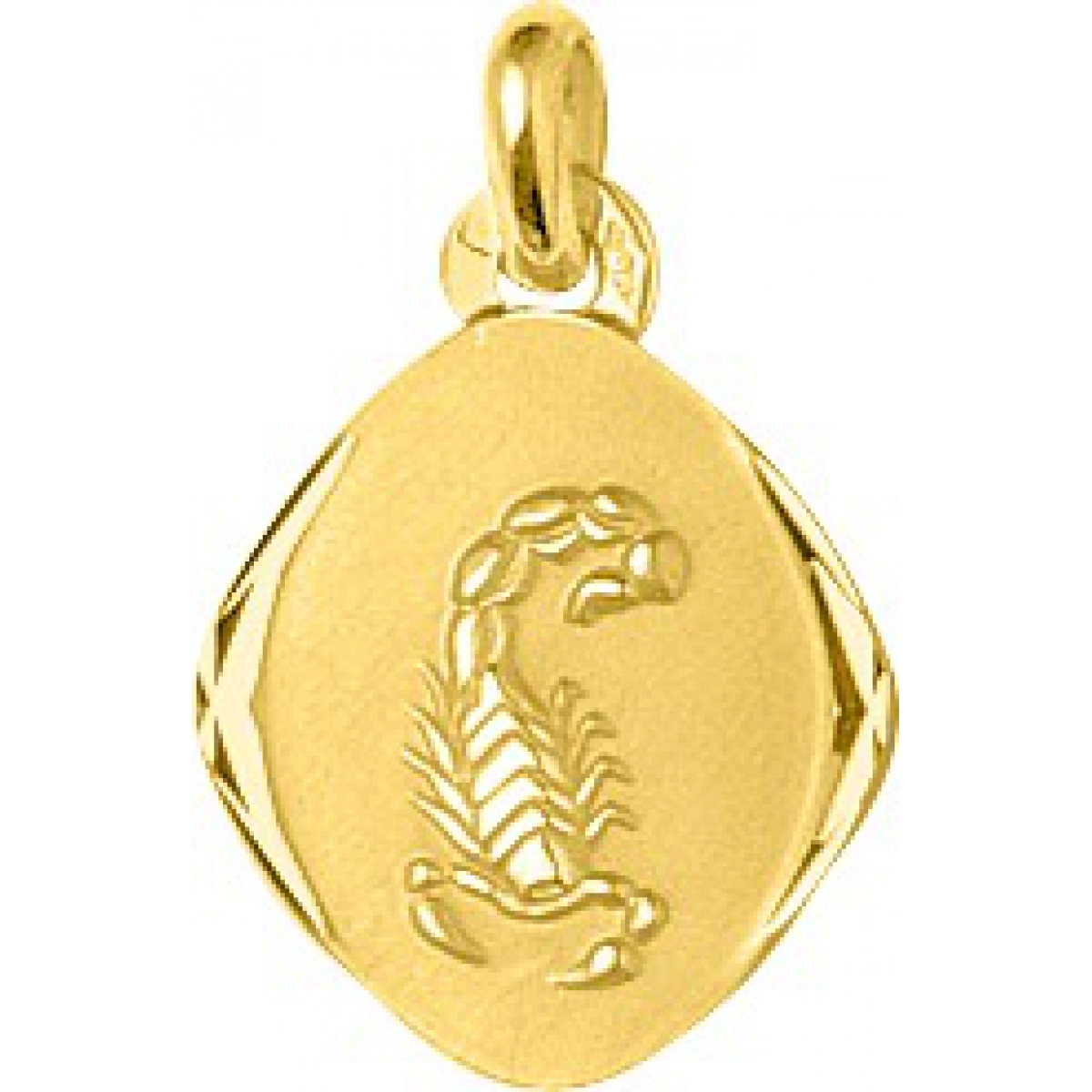 Medalha zodíaco Escorpião 18Kt Ouro amarelo 73262 Lua blanca 73262.0