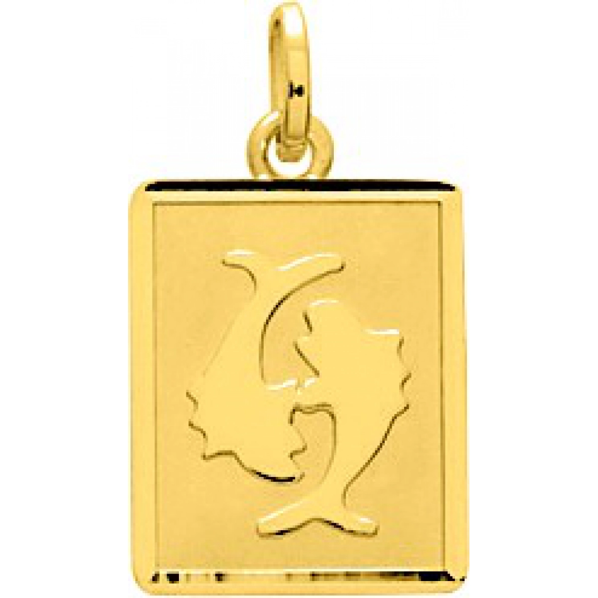Medalha zodíaco Peixes 18Kt Ouro amarelo 73231 Lua blanca 73231.0