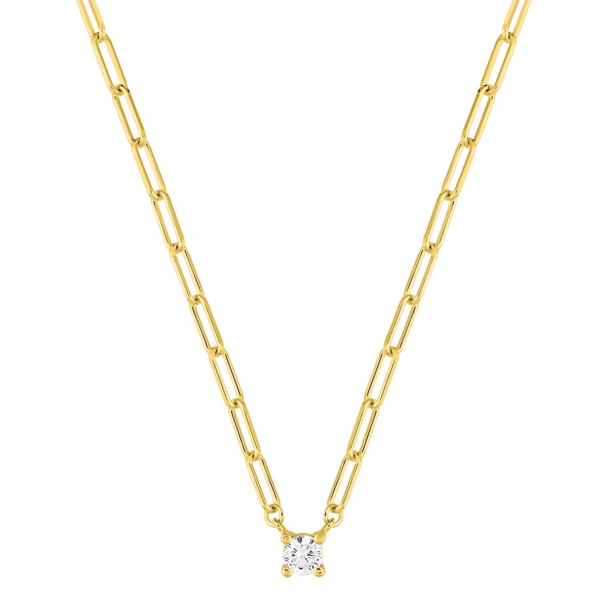 Gold plated Brass necklace cz Lua Blanca  255993.9 