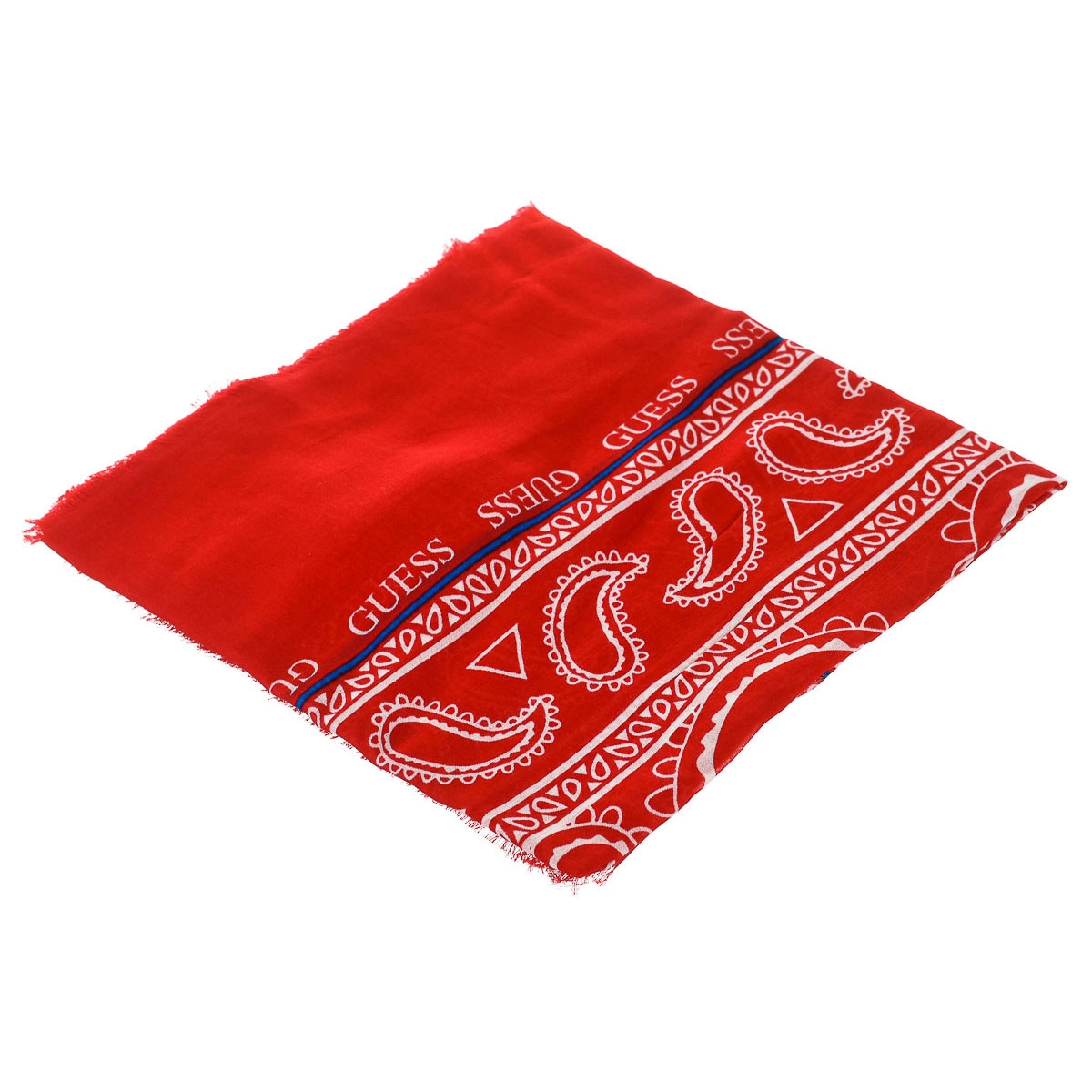 Pañuelo estampado con contornos deshilachados Guess AM8764MOD03 hombre Color: Rojo