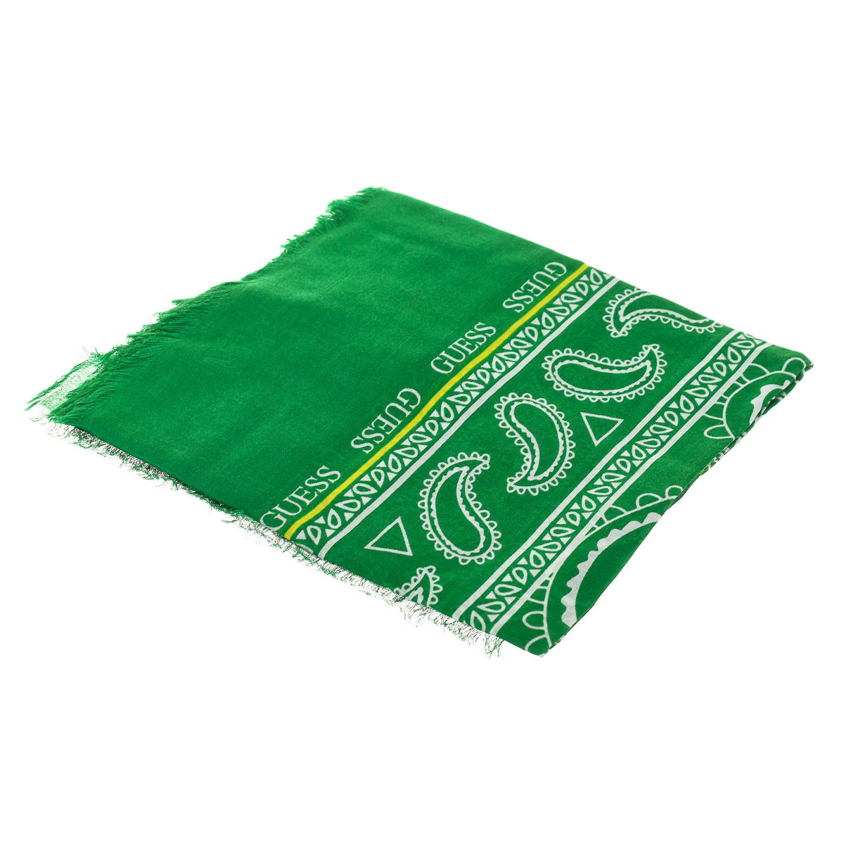 Pañuelo estampado con contornos deshilachados Guess AM8764MOD03 hombre Color: Verde