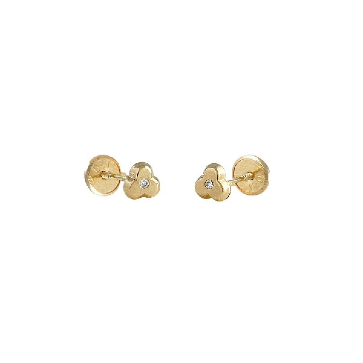 EARRINGS BABY LAW 18 K GOLD YELLOW WITH BRILLIANT 446435 O / Karammelo 446435 o/a