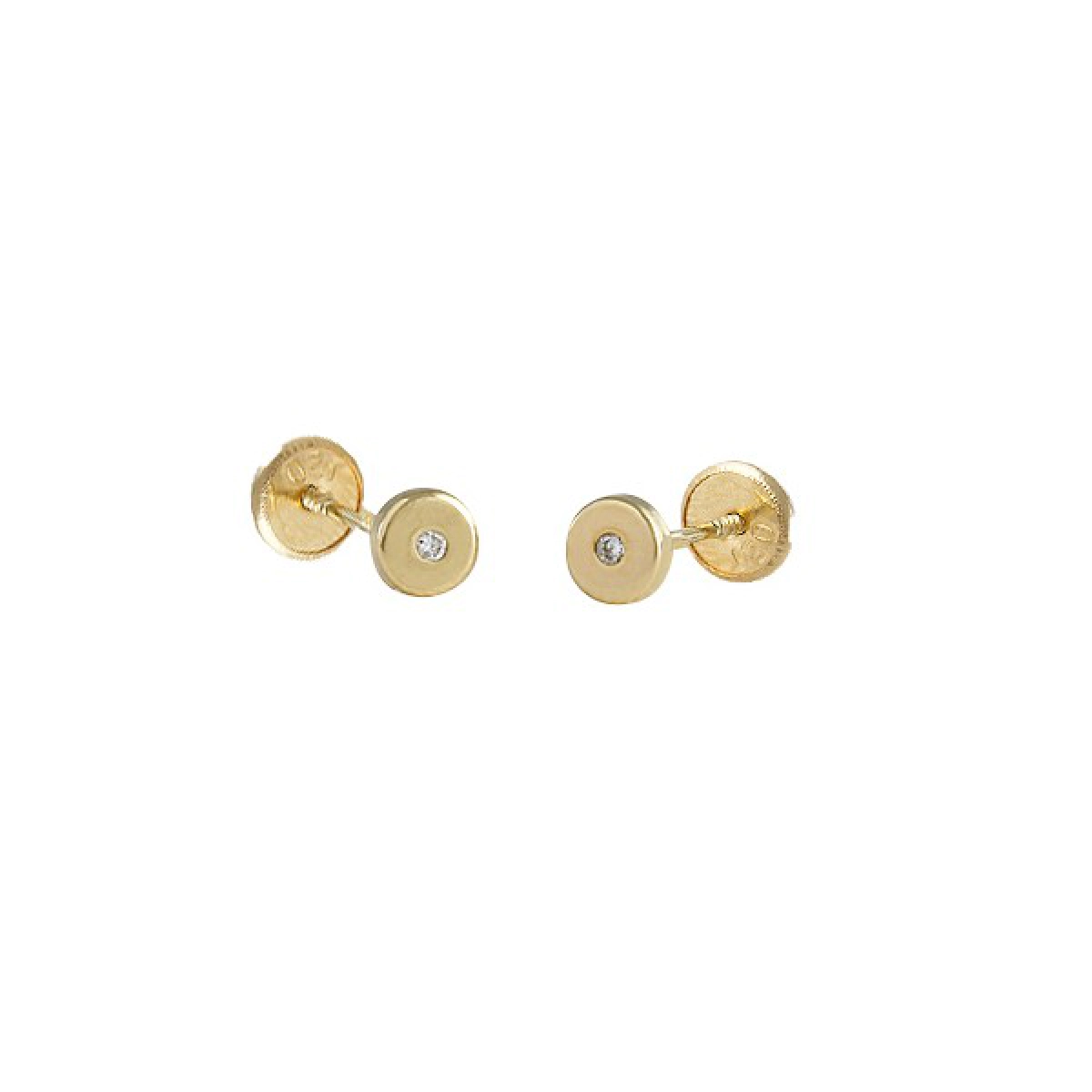EARRINGS BABY LAW 18 K GOLD YELLOW WITH BRILLIANT 446450 O / Karammelo 446450 o/a