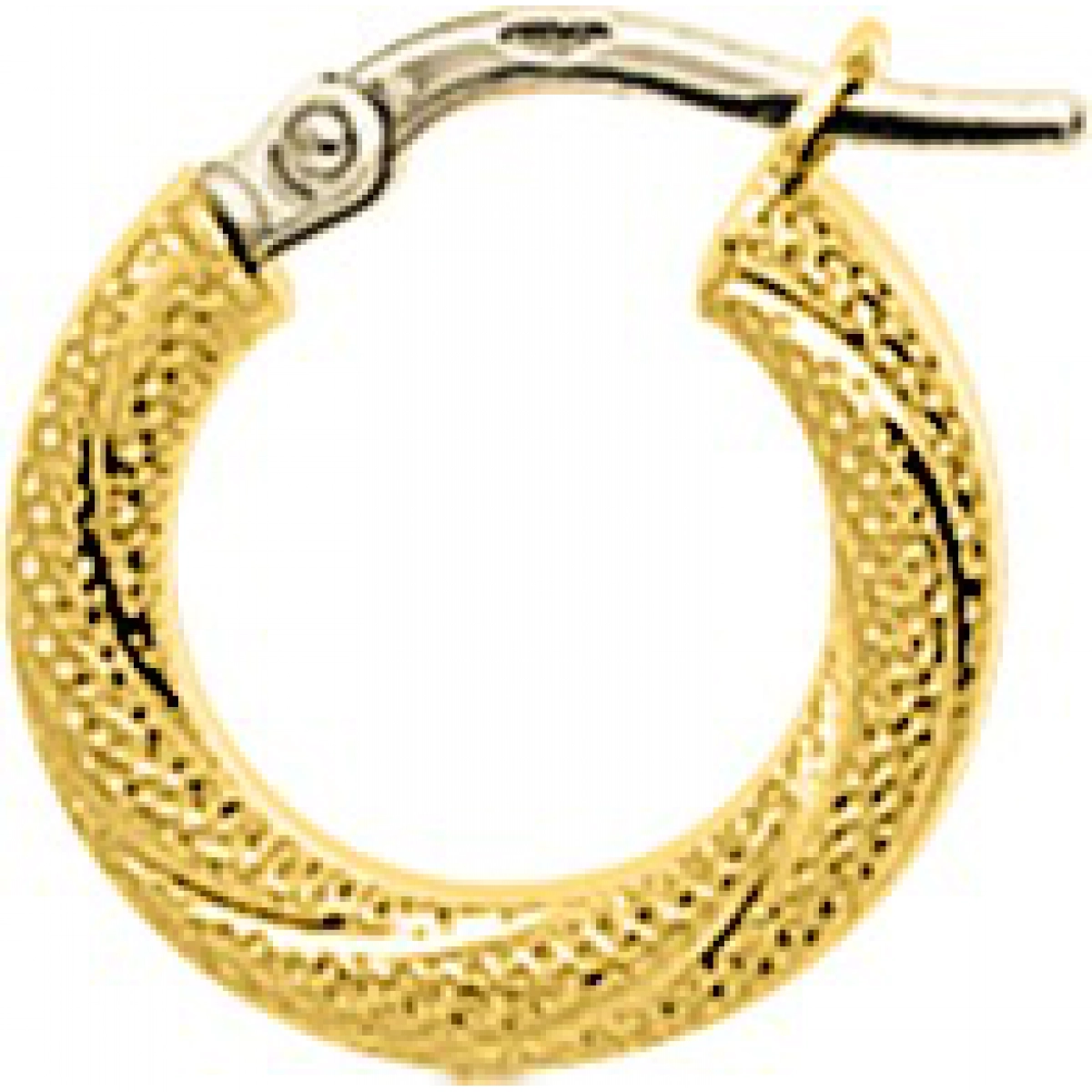 Hoops Earrings half pair 18K YG Lua Blanca  3805.9B