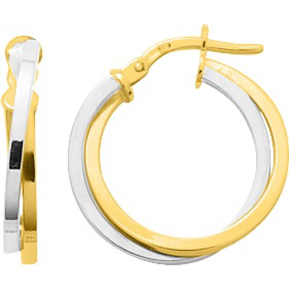 Hoops earrings pair 18K 2TG  Lua Blanca  2580.2G.0