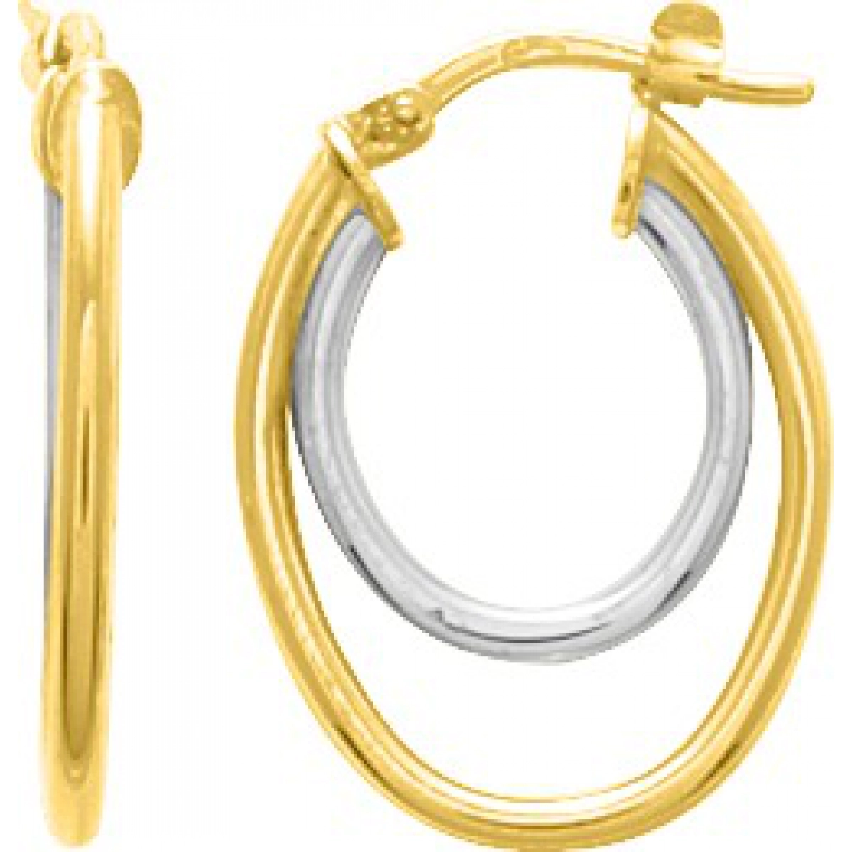 Hoops earrings pair 18K 2TG  Lua Blanca  3537.2G.0
