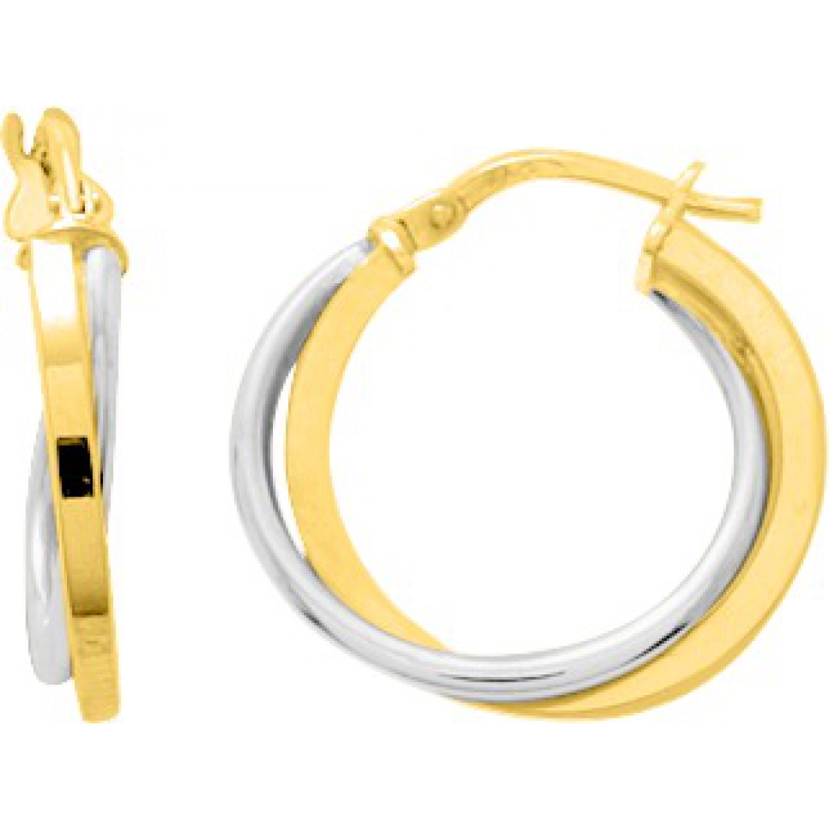 Hoops earrings pair 18K 2TG  Lua Blanca  3538.3G.0