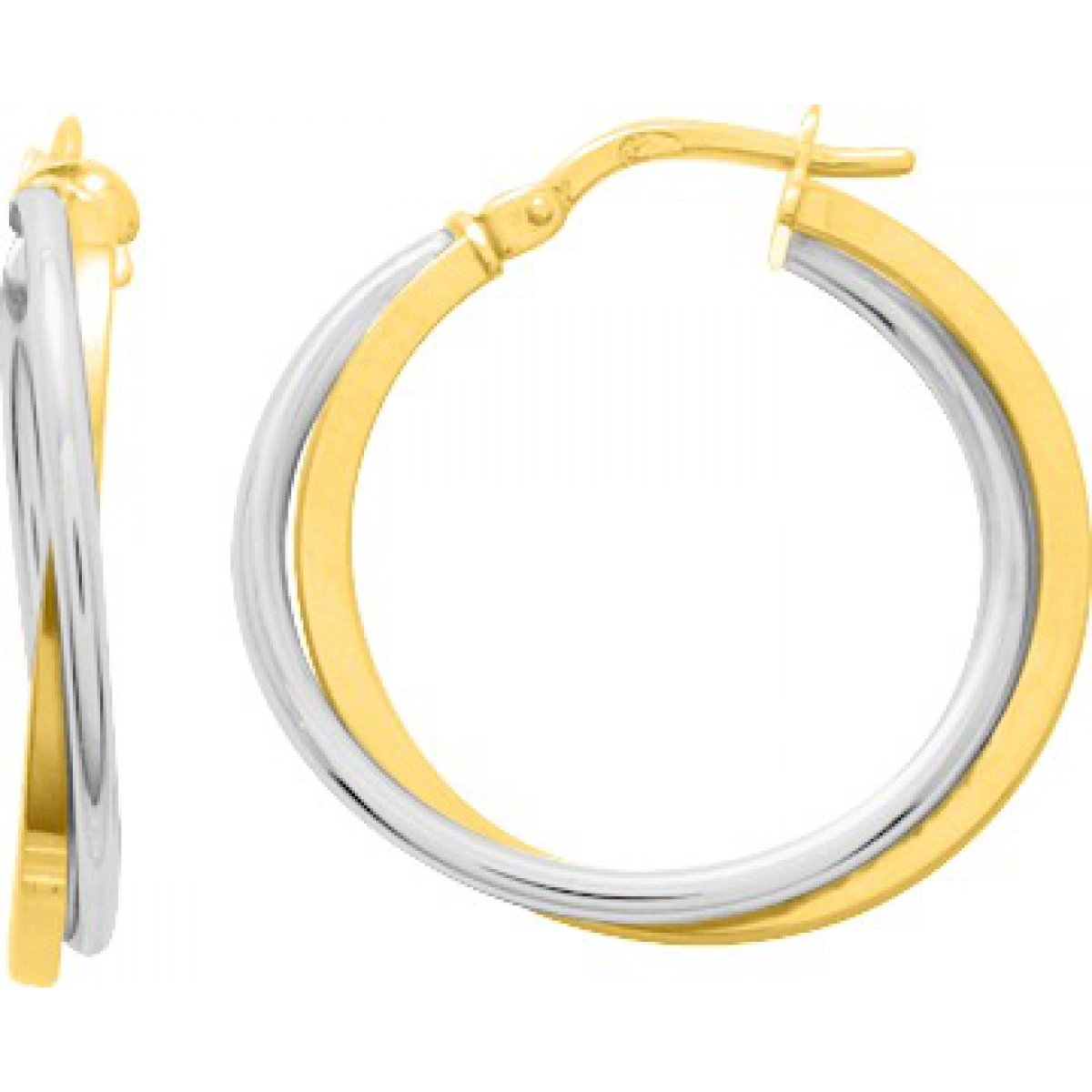 Hoops earrings pair 18K 2TG  Lua Blanca  3538.4G.0