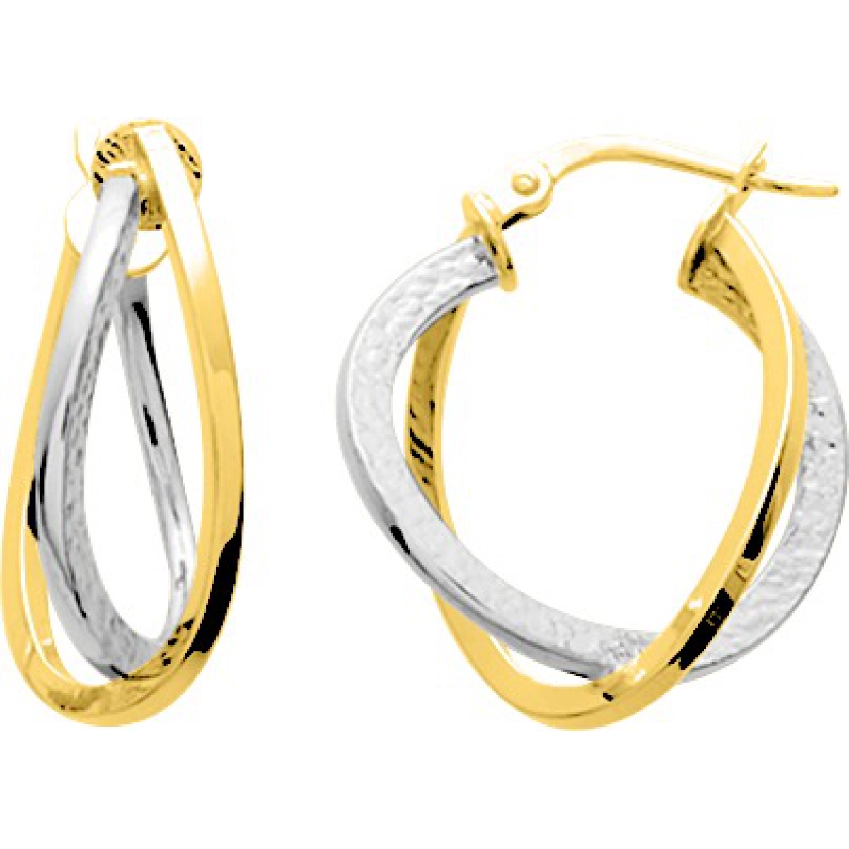 Hoops earrings pair 18K 2TG  Lua Blanca  3553.1G.0