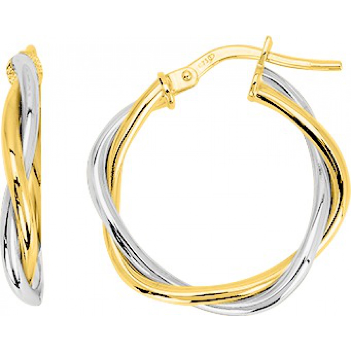 Hoops earrings pair 18K 2TG  Lua Blanca  3627G.0