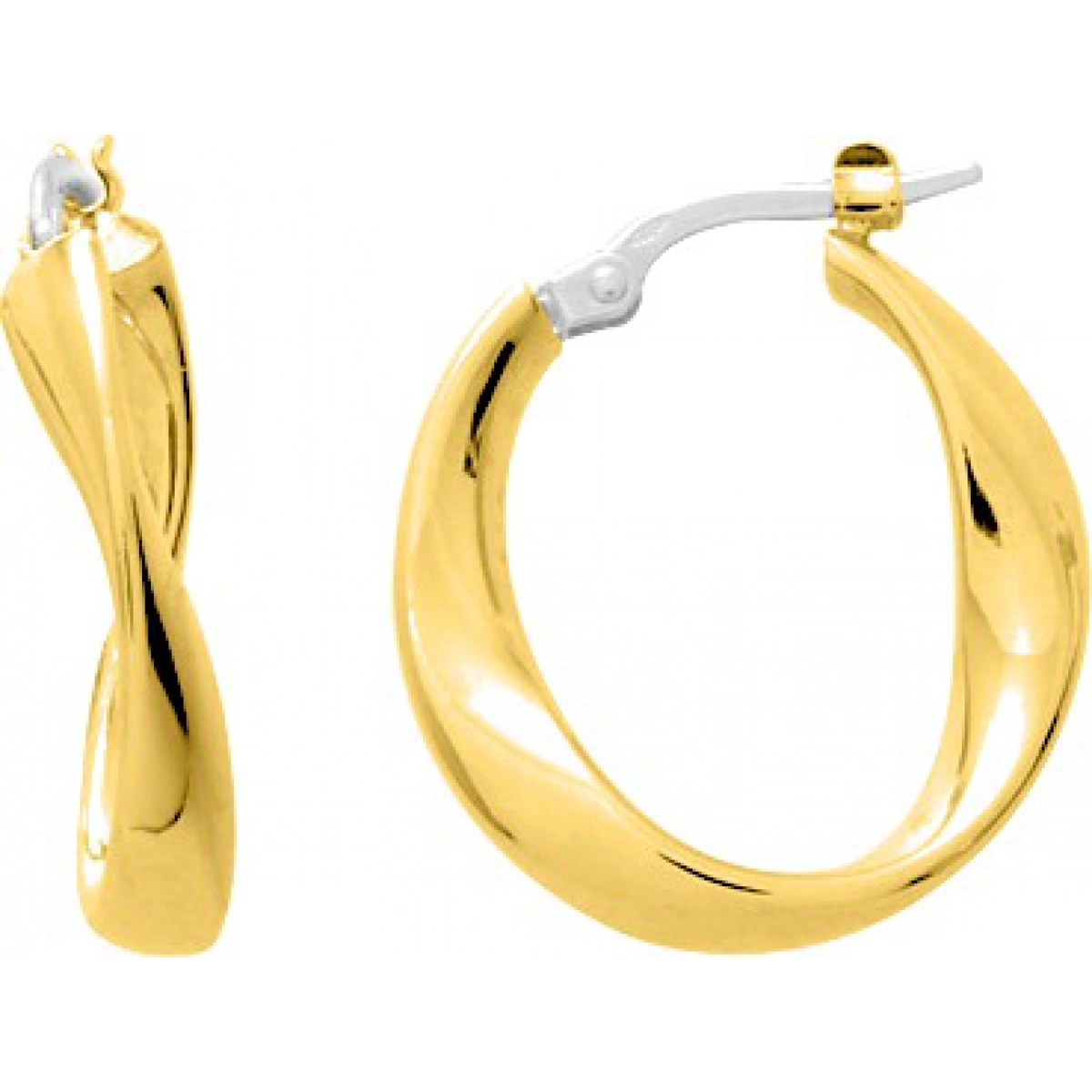 Hoops earrings pair 18K YG Lua Blanca  2685.1.0