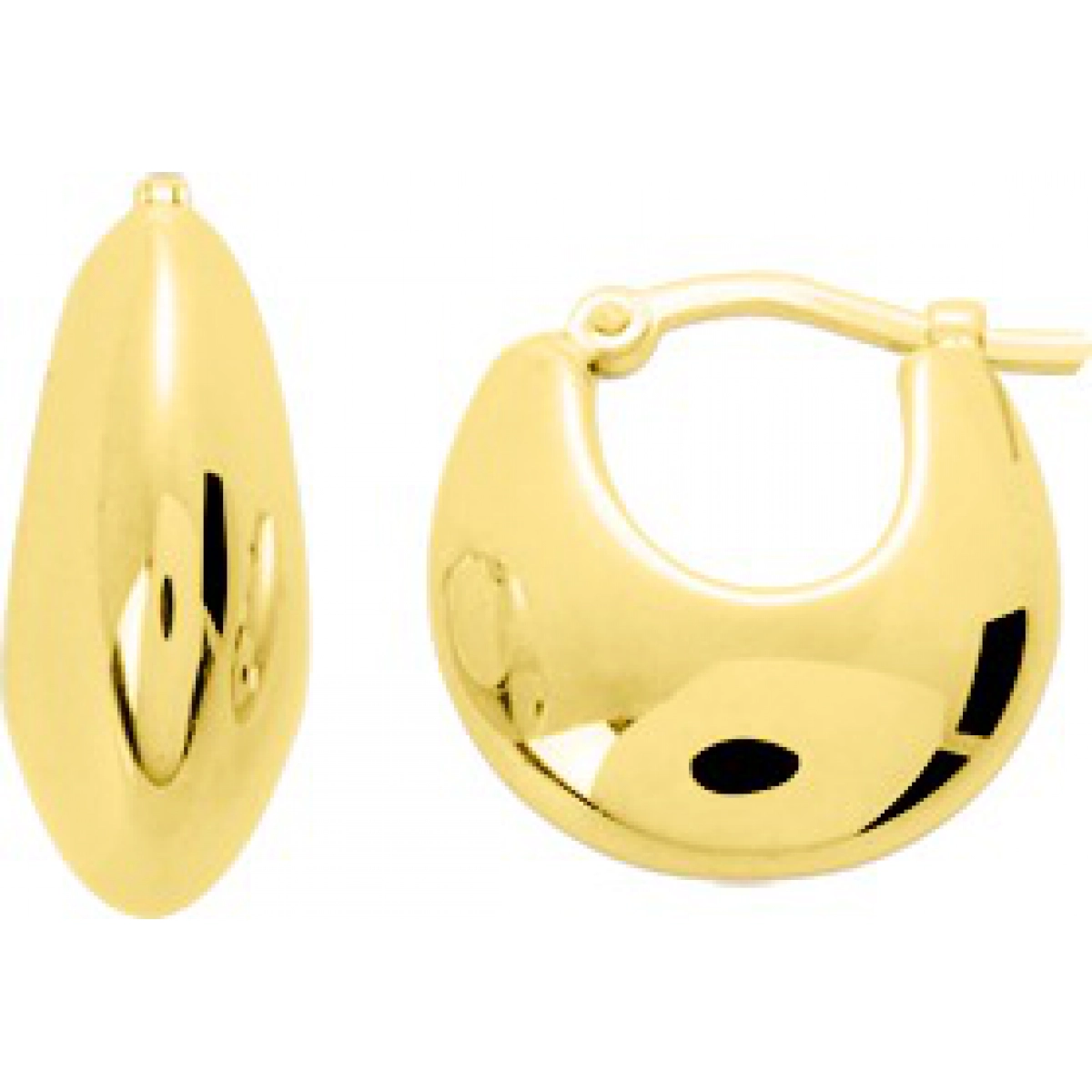 Hoops earrings pair 18K YG Lua Blanca  6759 
