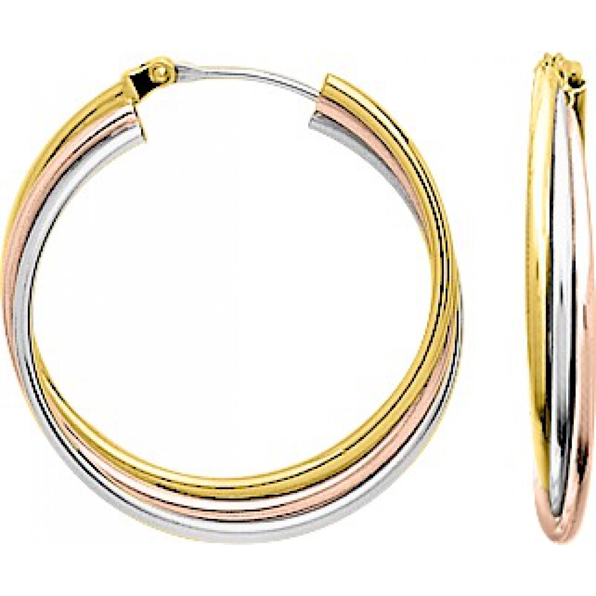 Hoops earrings pair 18K 3TG  Lua Blanca  3502.3G.0