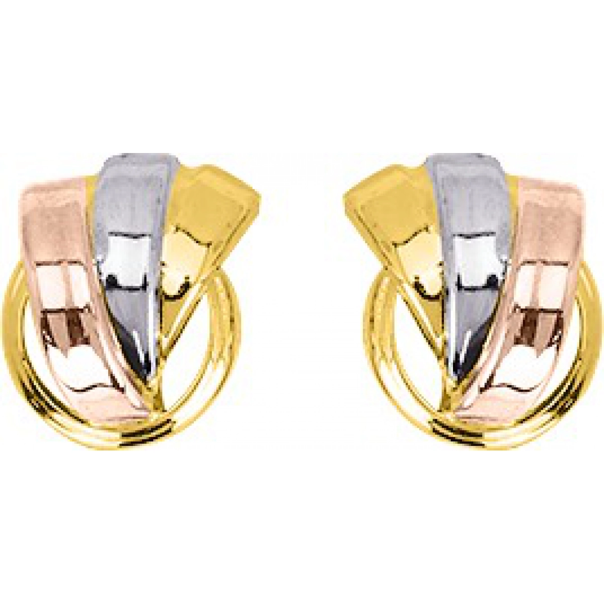 Hoops earrings pair 9K 3TG Lua Blanca  9K3625G.0